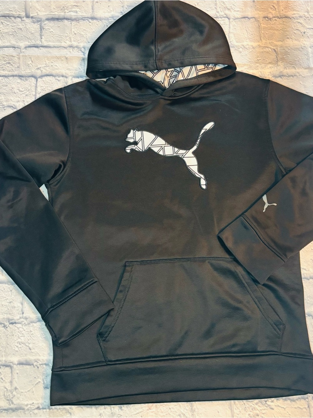 Boys Black Puma Hoodie Size XL, Sport Lifestyle